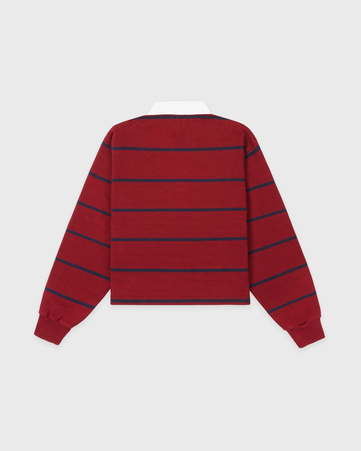Serif Logo Rugby Polo - Merlot/White/Navy
