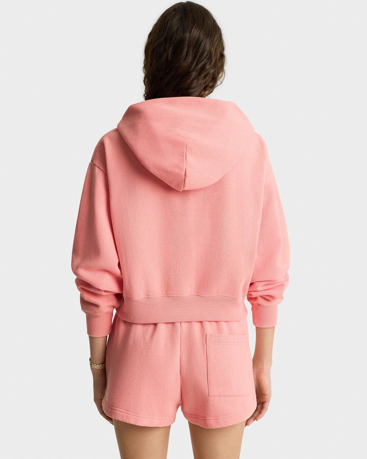 California Emblem Soft Cropped Hoodie - Carnation/White