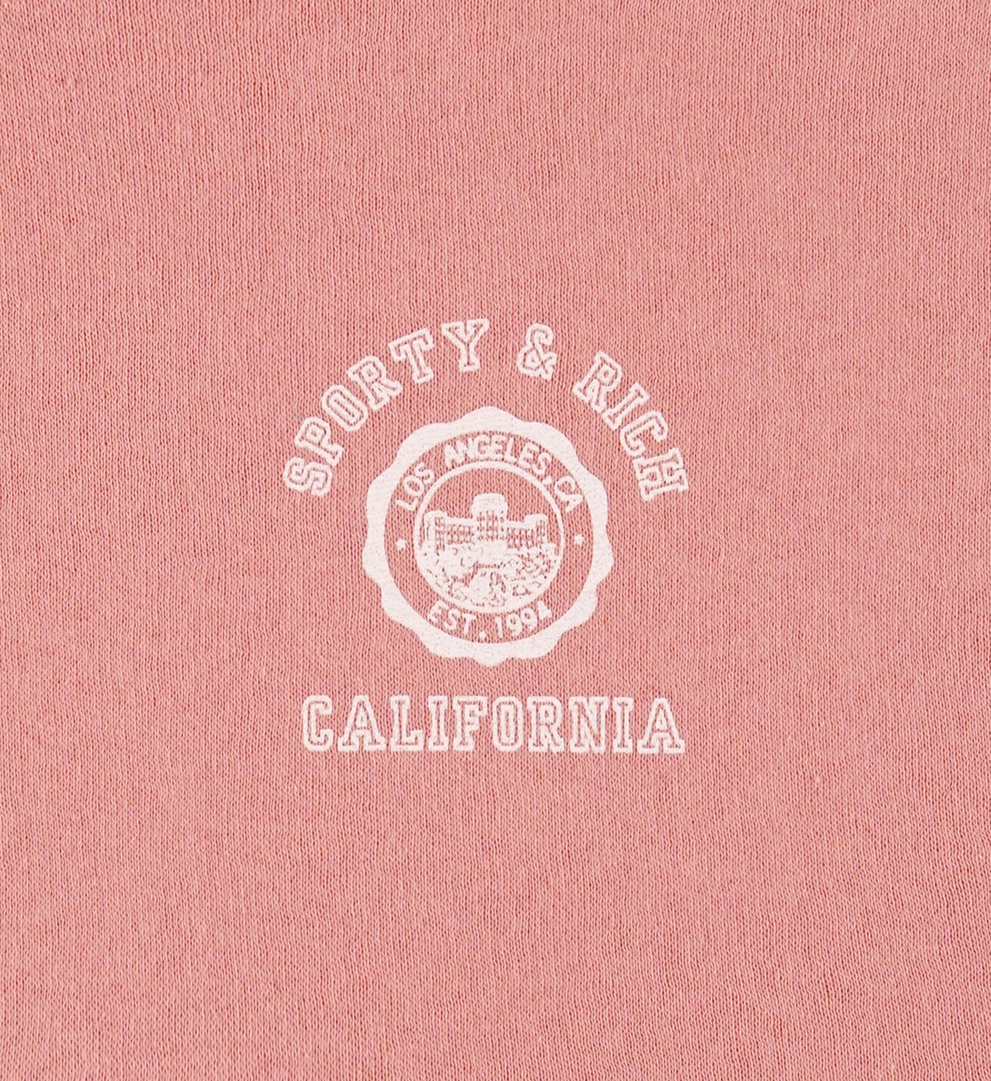 California Emblem Soft Cropped Hoodie - Carnation/White