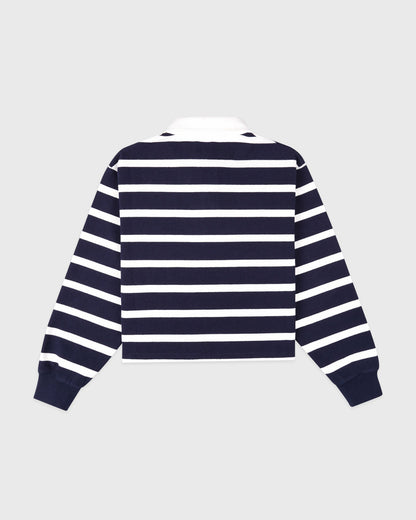 Yale Crest Rugby Polo - Navy/White