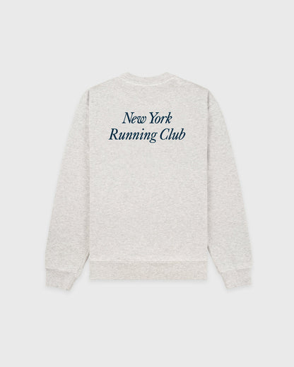 Run Club Crewneck - Heather Gray/Navy