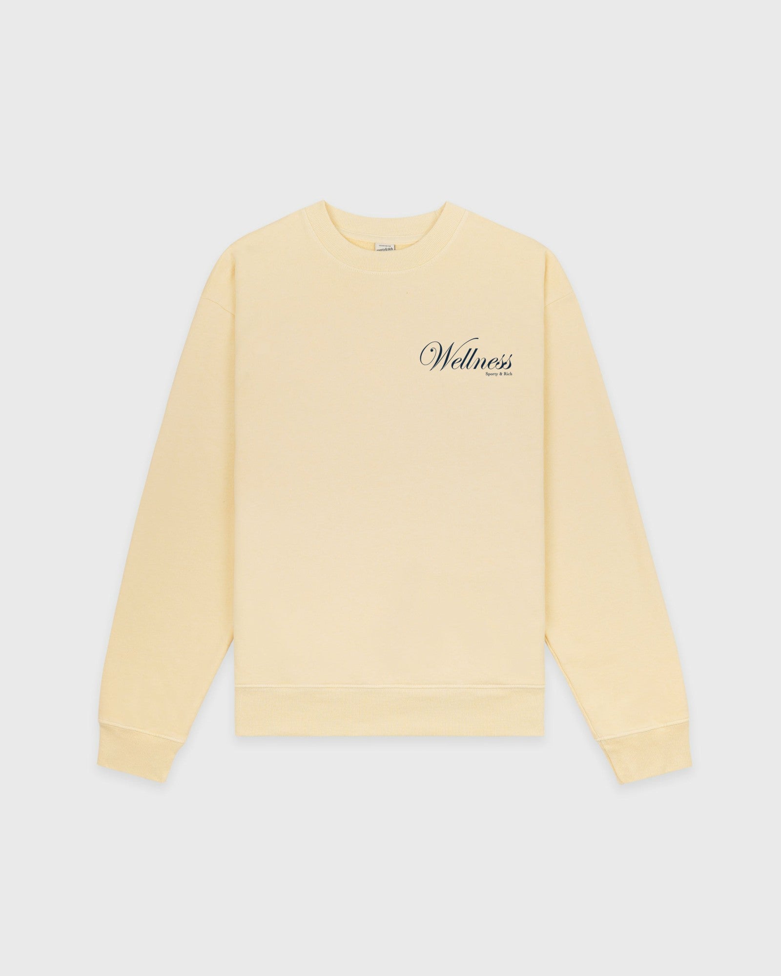Avenue Crewneck - Almond/Navy