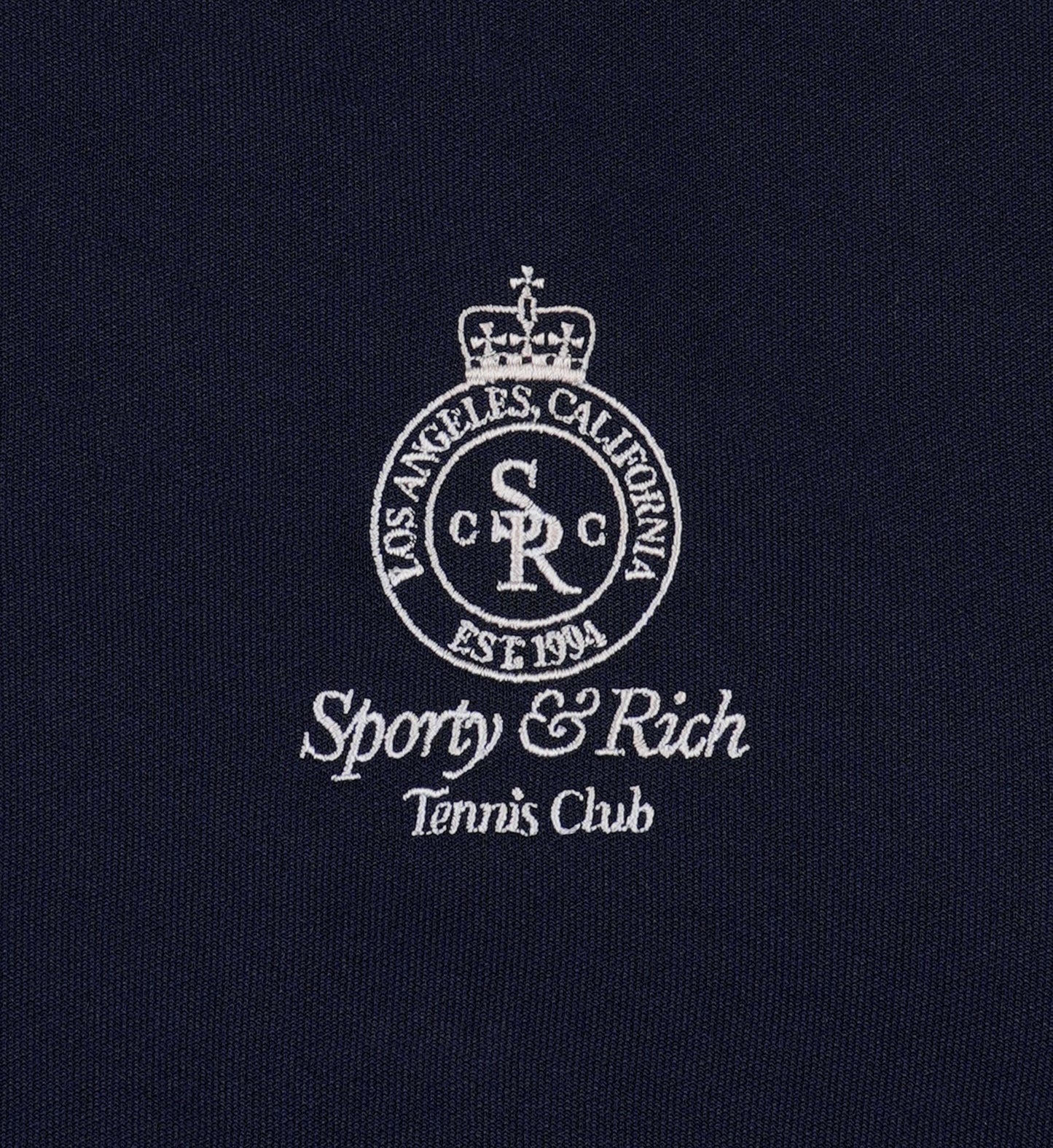 Crown 70s Pique Polo - Navy/White