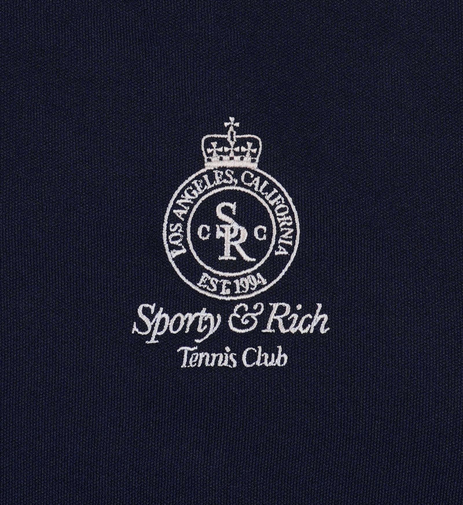 Crown 70s Pique Polo - Navy/White