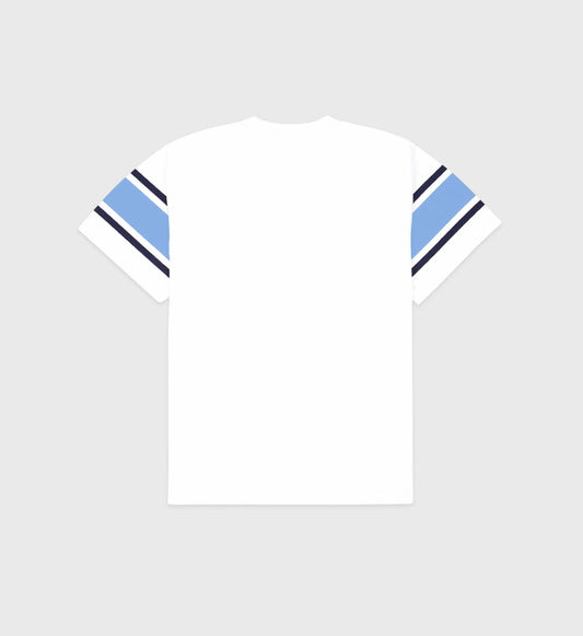 Wellness 94 Rugby Tee - White/Flax blue/Navy