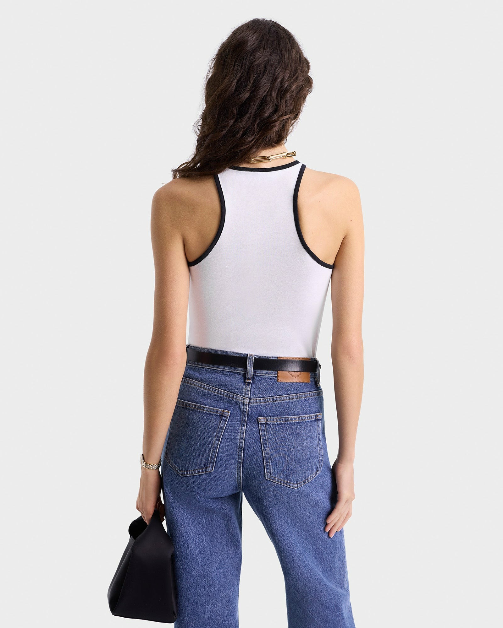 SRHWC Ribbed Tank - White/Black