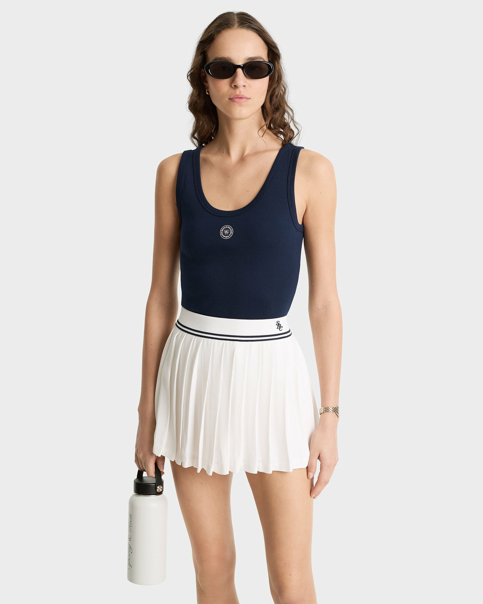 SRHWC Baby Rib Tank - Navy/White