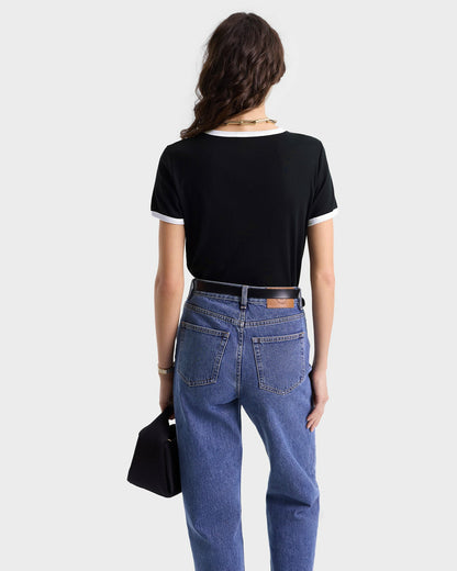 SRHWC Ringer Tee - Black/White