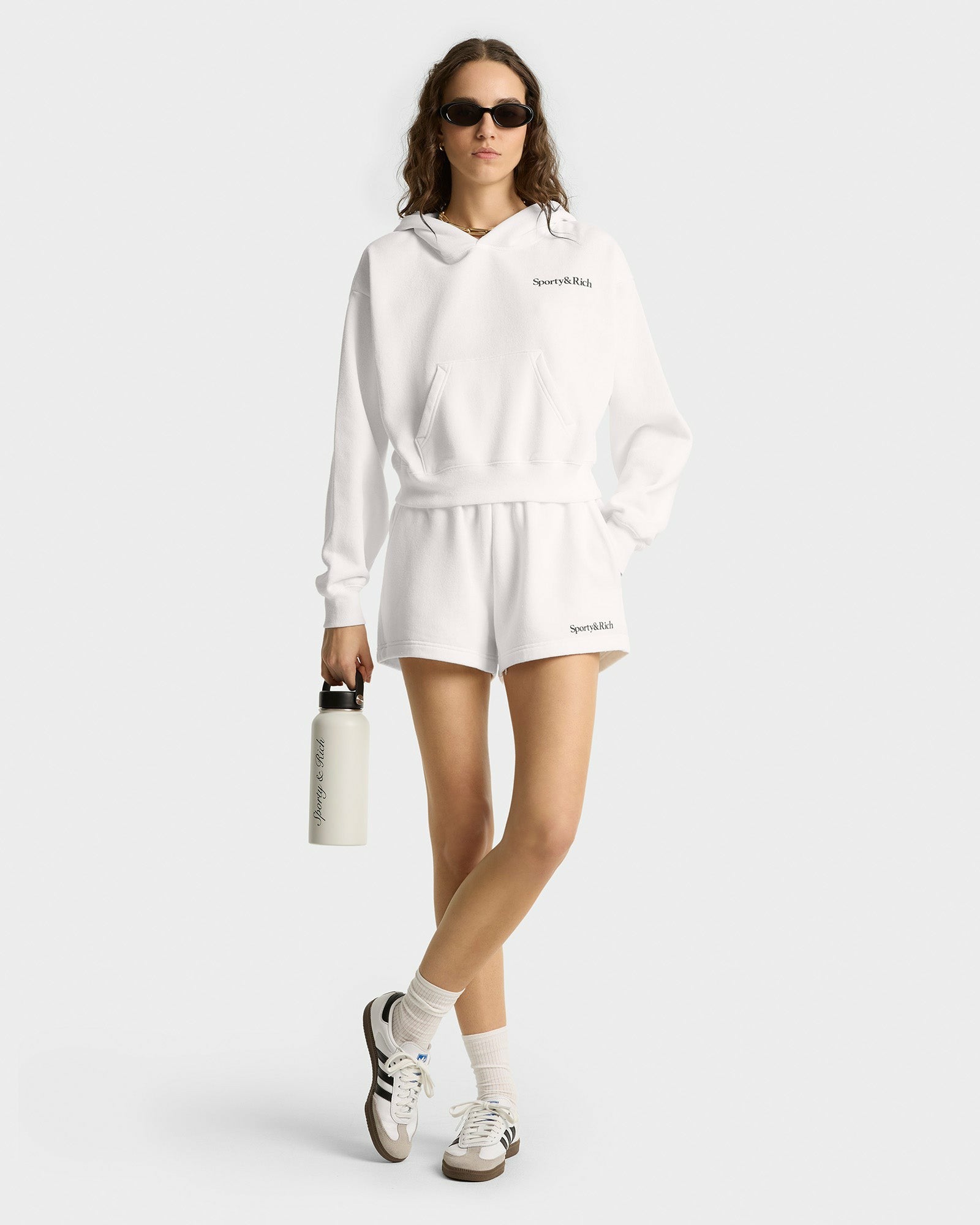 Serif Logo Soft Disco Short - White/Navy