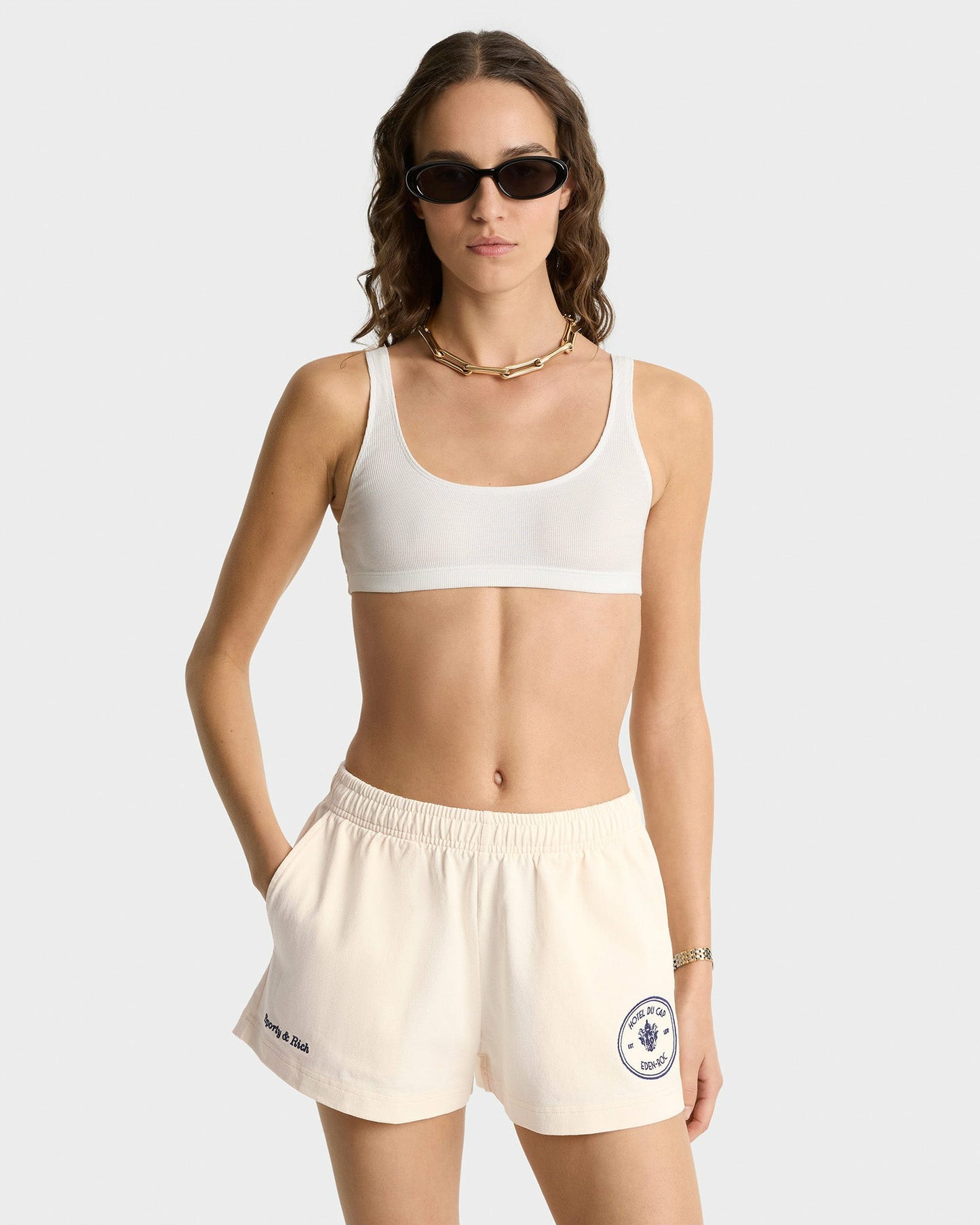Eden Crest Disco Short - Cream/Navy