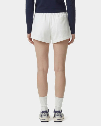 Syracuse Embroidered Disco Short - White/Navy