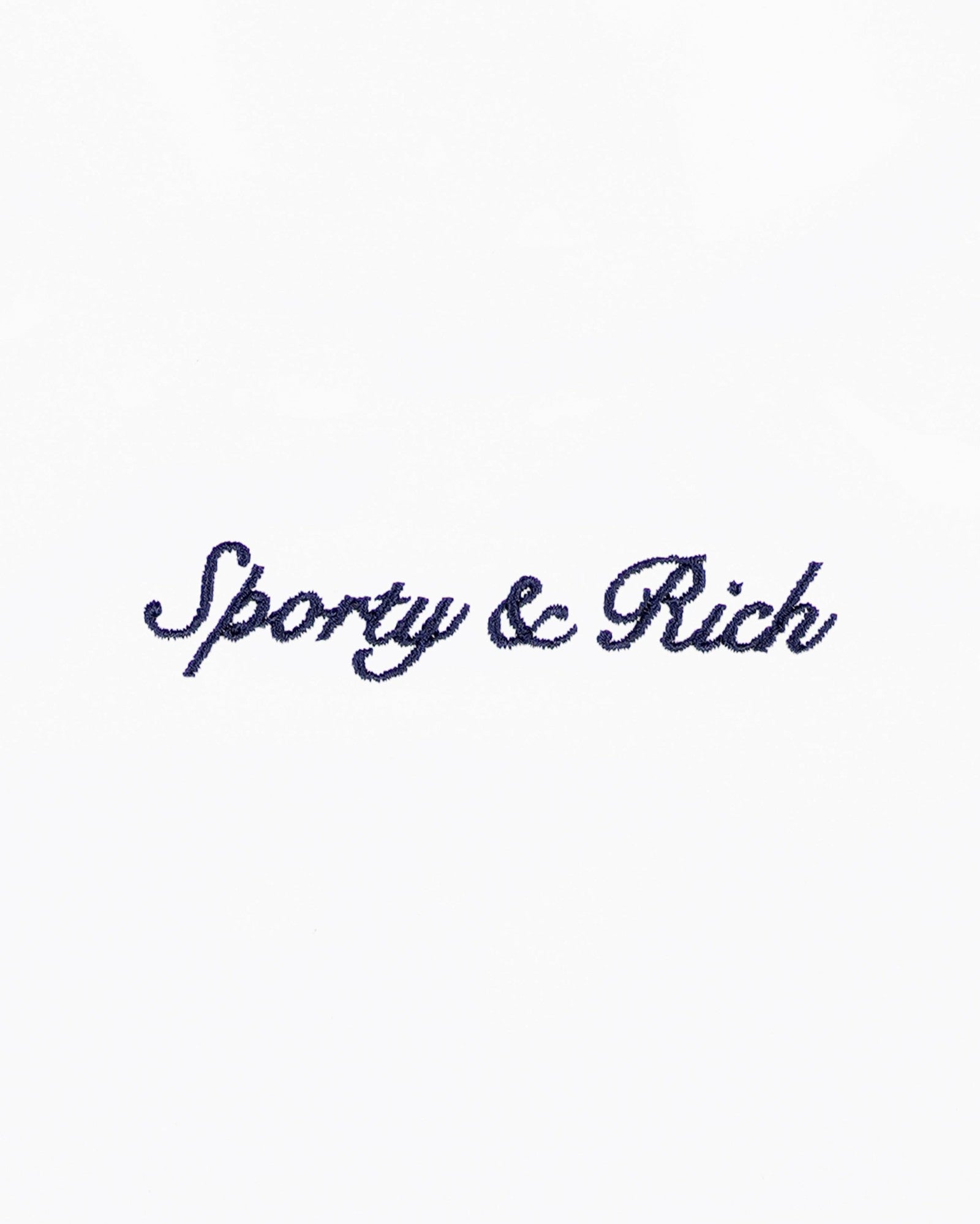 Syracuse Embroidered Disco Short - White/Navy