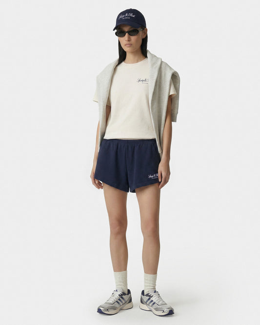 Vendome LA Embroidered Disco Short - Navy/White