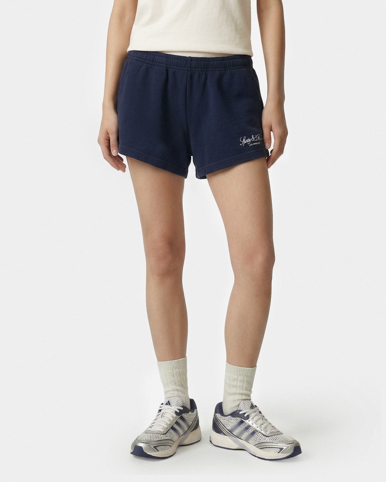 Vendome LA Embroidered Disco Short - Navy/White