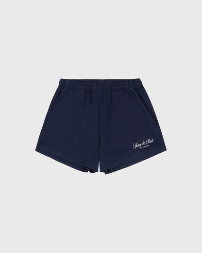 Vendome LA Embroidered Disco Short - Navy/White