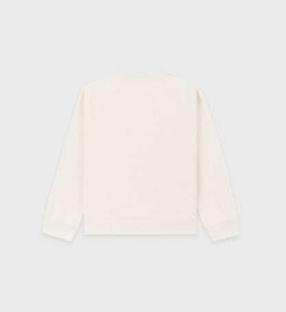 H&W Crest Kids Crewneck - Cream/Navy