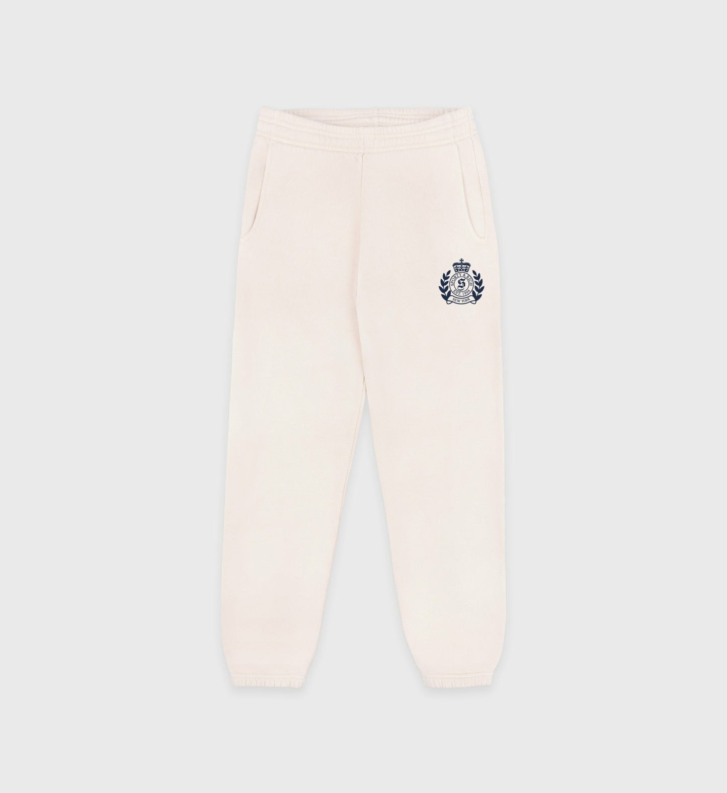 H&W Crest Kids Sweatpant - Cream/Navy