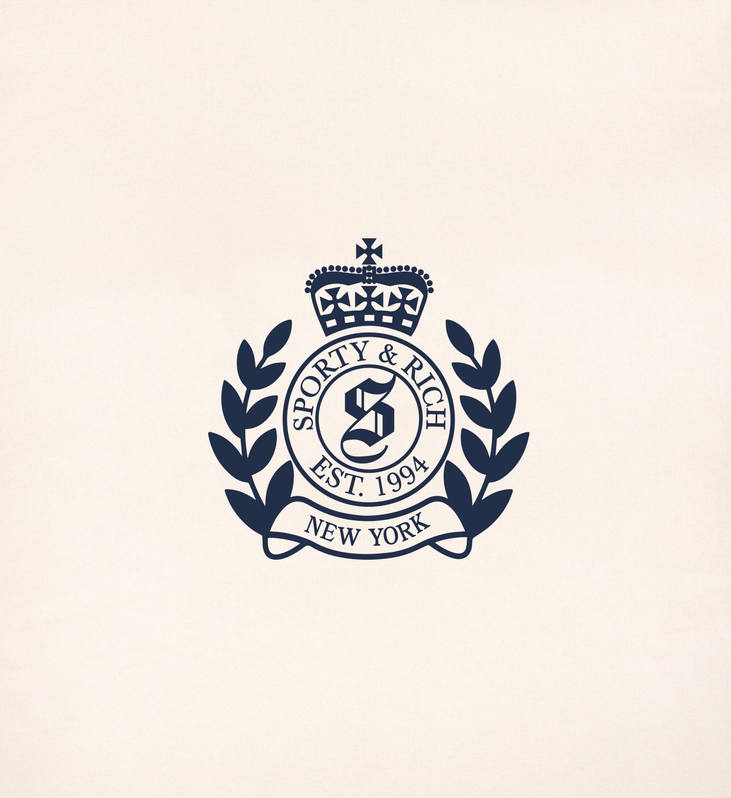 H&W Crest Kids Sweatpant - Cream/Navy