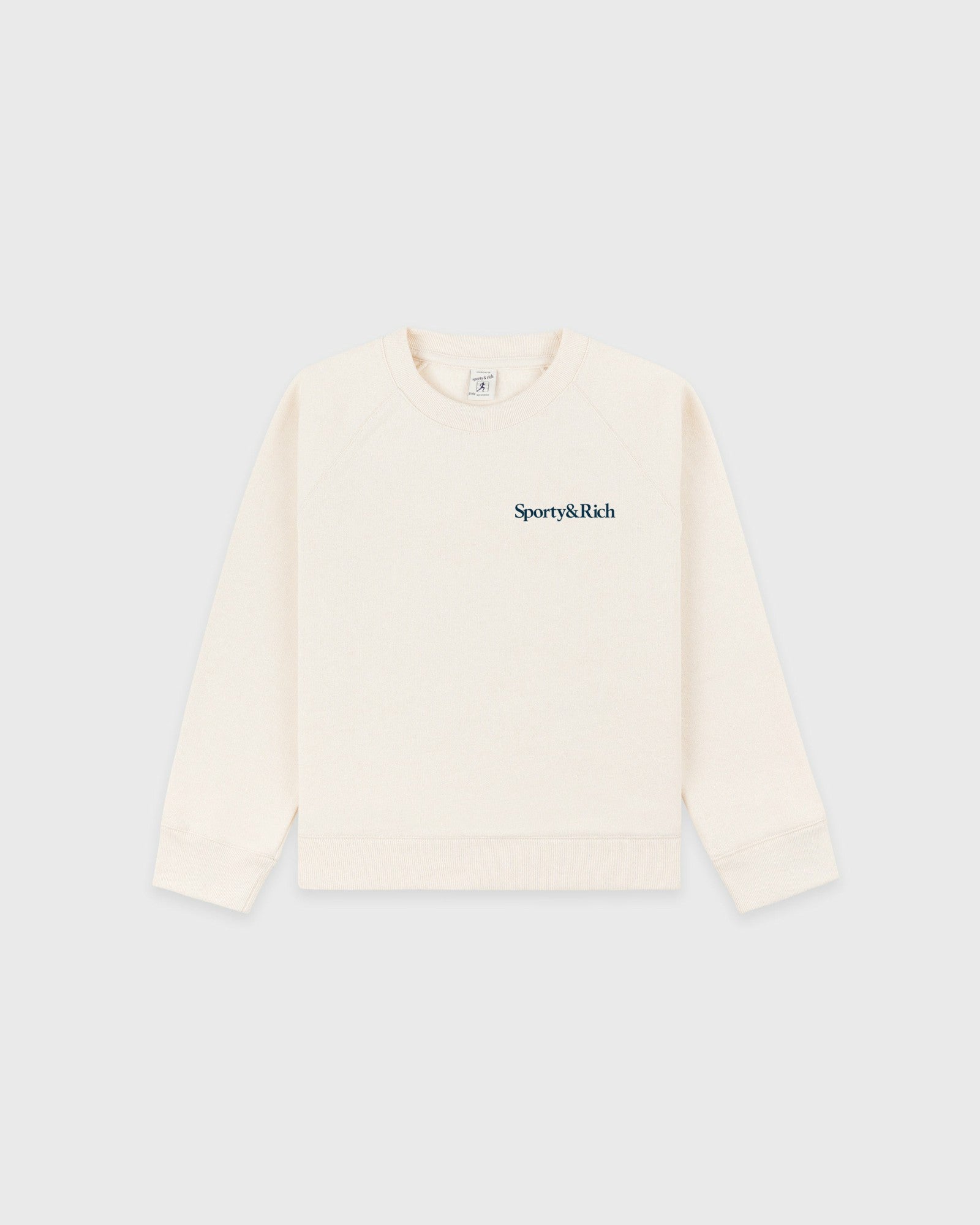 Eat More Veggies Kids Crewneck - Cream/Navy