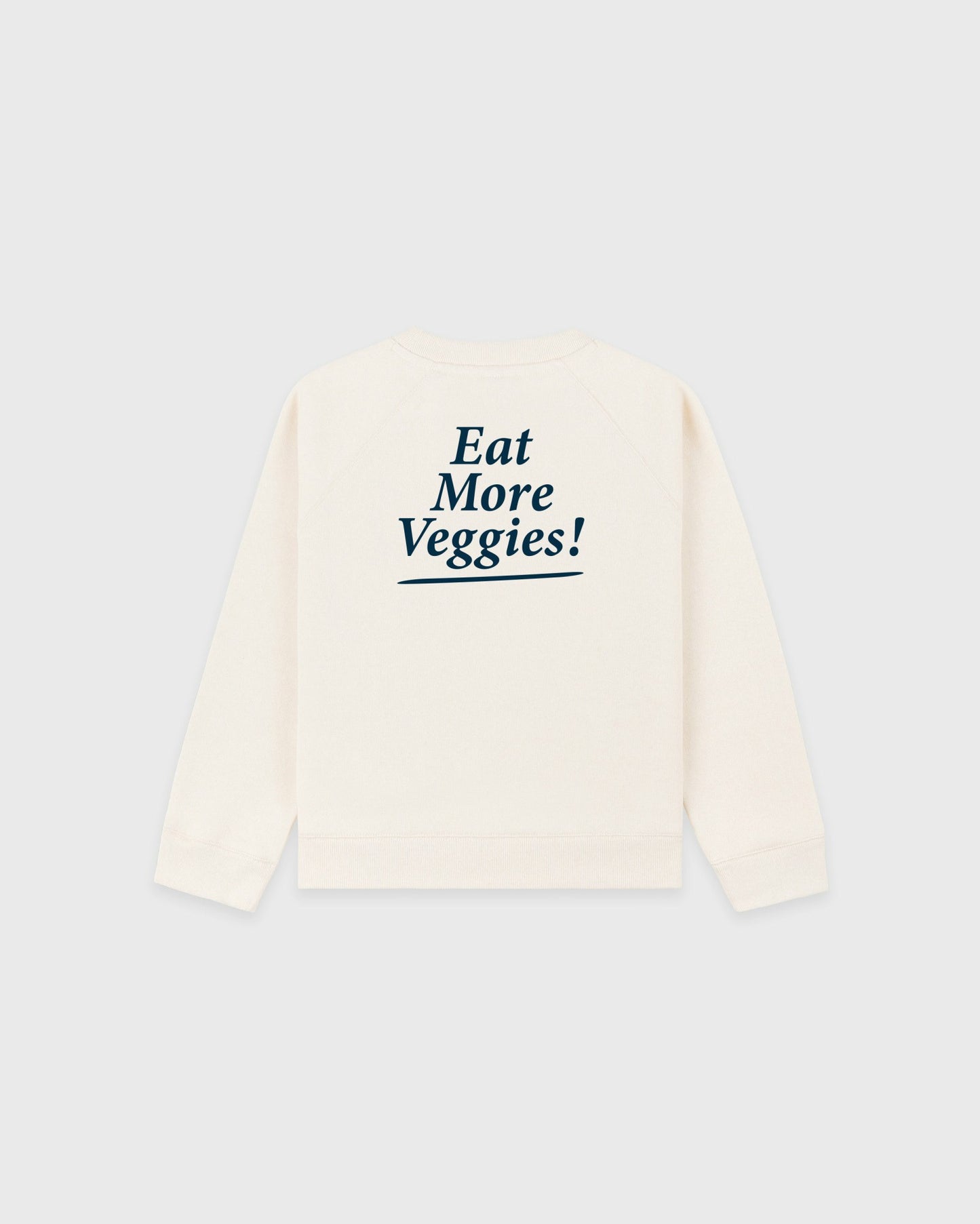 Eat More Veggies Kids Crewneck - Cream/Navy