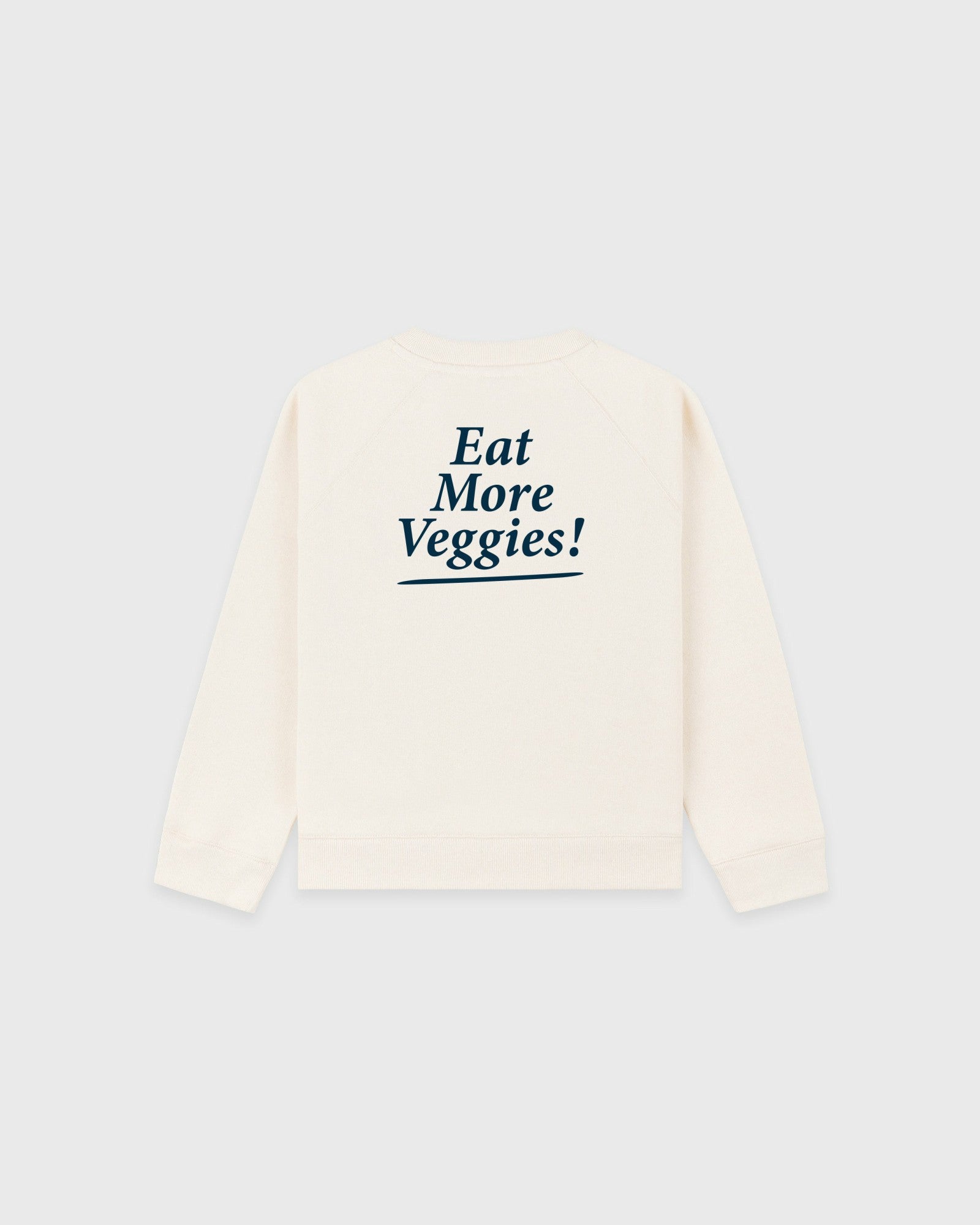 Eat More Veggies Kids Crewneck - Cream/Navy