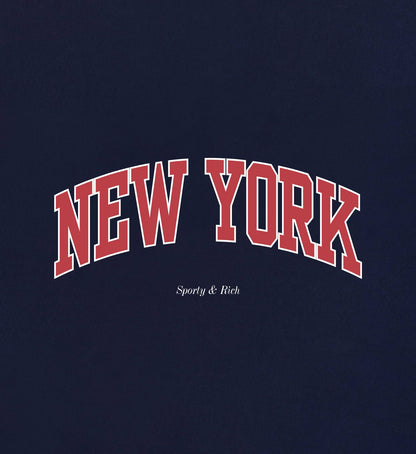 New York Ivy Kids Hoodie - Navy/Ruby
