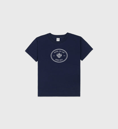 Eden Crest Kids T Shirt - Navy/White