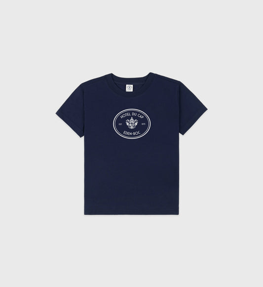 Eden Crest Kids T Shirt - Navy/White