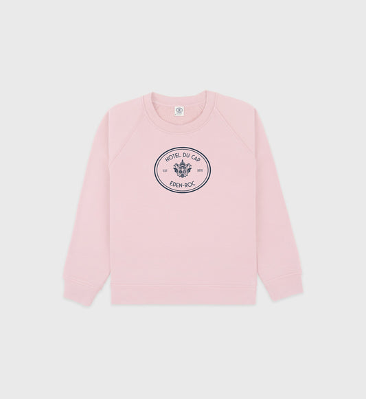 Eden Crest Kids Creweneck - Pink Dolphin/Navy