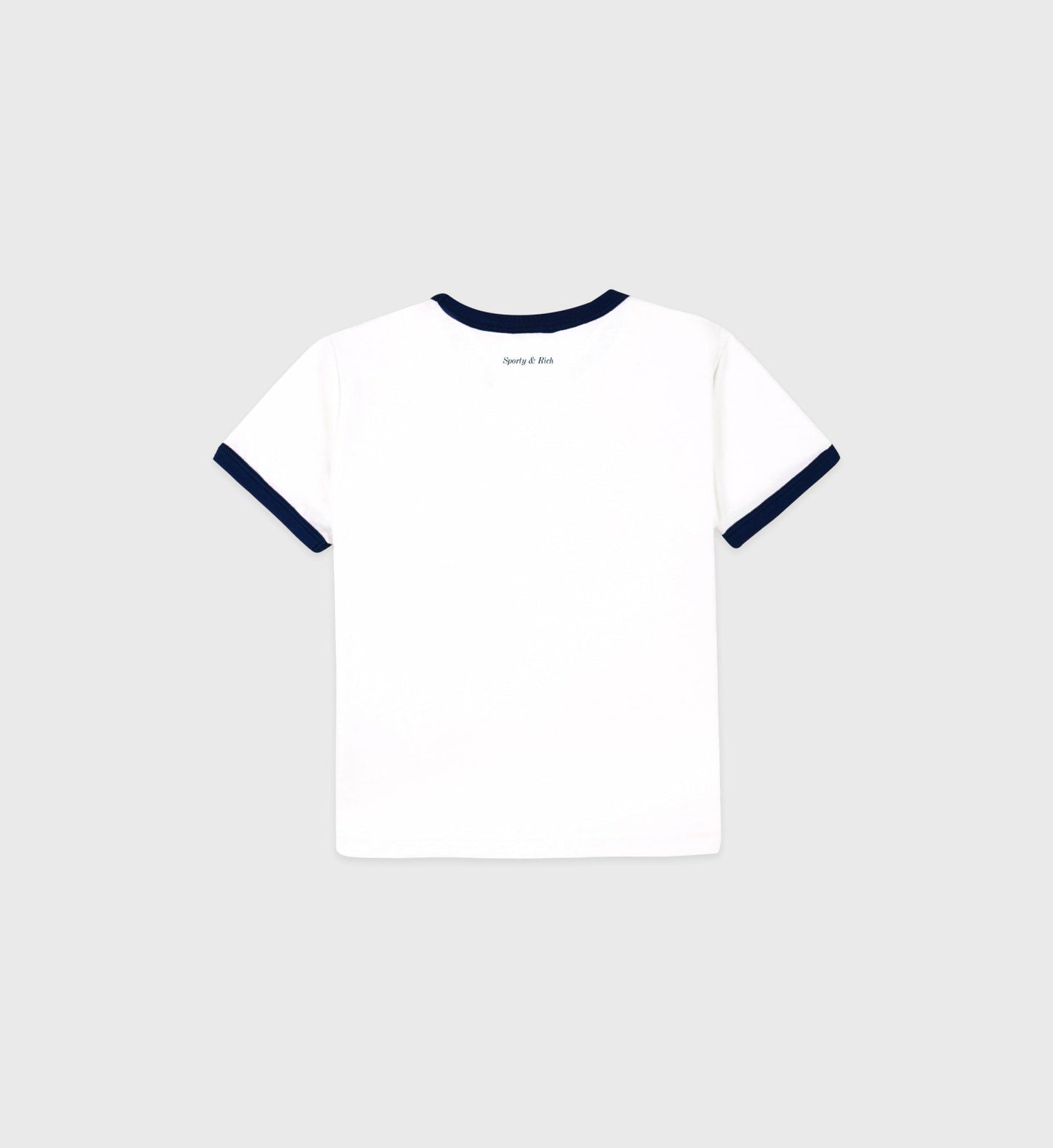 Wellness Club Flocked Kids Ringer Tee - White/Navy