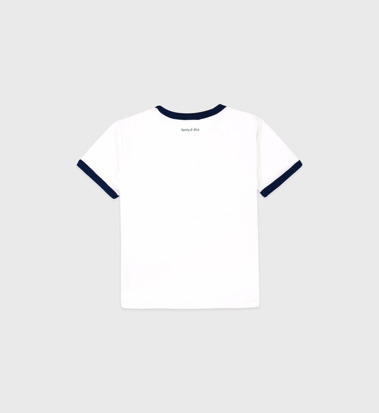 Wellness Club Flocked Kids Ringer Tee - White/Navy