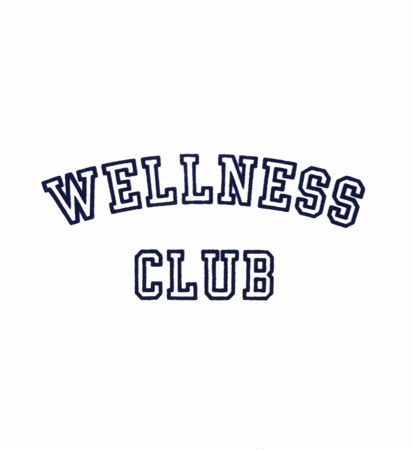 Wellness Club Flocked Kids Ringer Tee - White/Navy