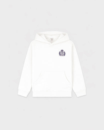 NY Crest Kids Hoodie - White/Light Navy